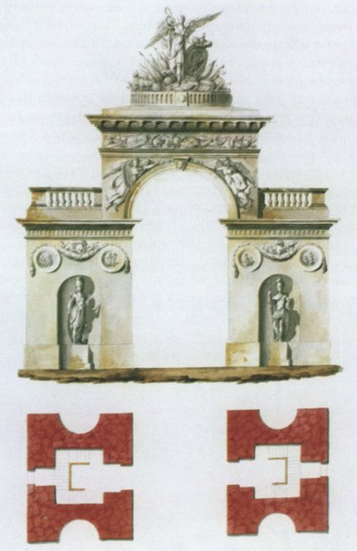 Project of Birch Gates by Vincenzo Brenna